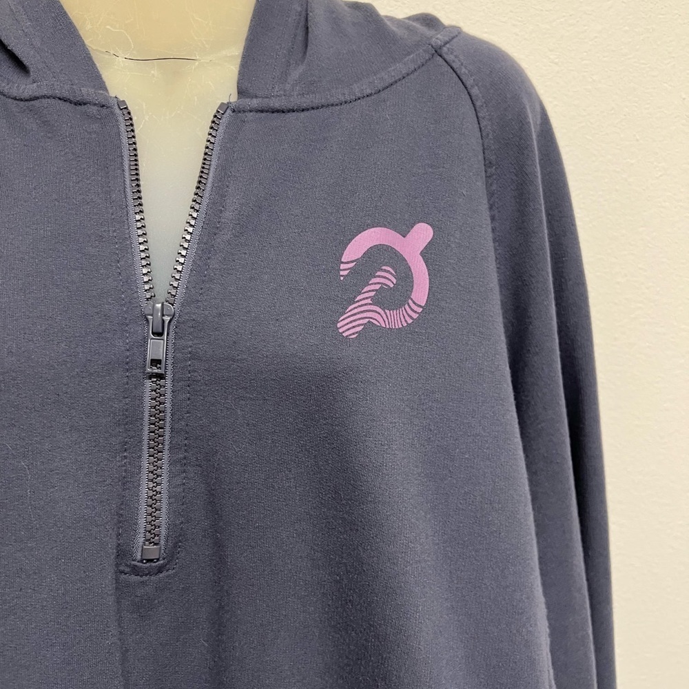 Peloton Womens Plus Blue Purple Long Sleeve Half Zip Make Your Mark Hoodie Sz 1X - Picture 5 of 12